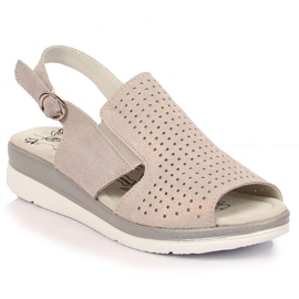 Sandalias cuña T.Sokolski W SCA169 beige-plata