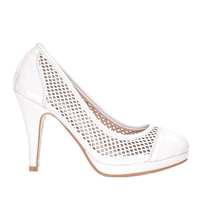 Zapatos de salón blancos con tacón Friar Zapatos de salón blancos con tacón Friar