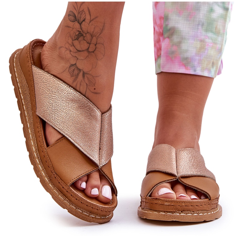 Zapatillas perfiladas de cuero Maciejka 04986-29 Marrón