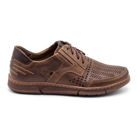 Polbut Zapatos casual de hombre J55 para verano, marrón.