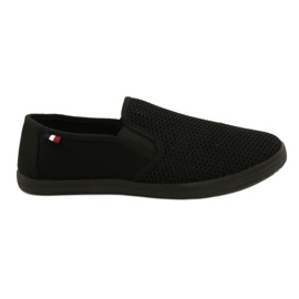 Atletico Zapatos sin cordones calados del Atlético para hombre WY18922 negro