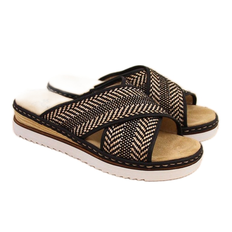 Zapatillas cuña Rieker W R459 negro
