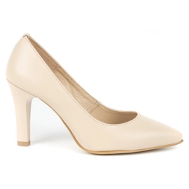 Olivier Zapatos de tacón mujer en piel 2317 beige