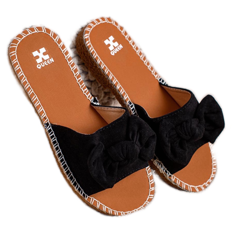 SHELOVET Zapatillas con lazo negro