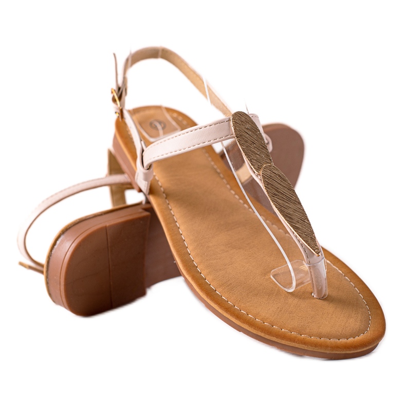 SHELOVET Sandalias japonesas beige