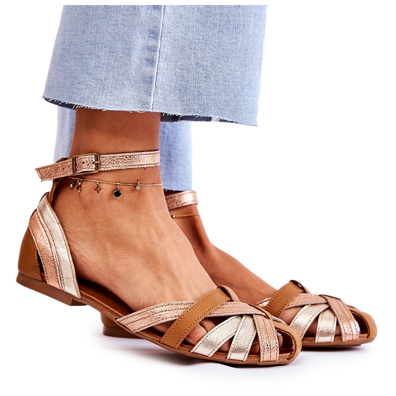 Sandalias de Mujer en Piel Maciejka 01924-32 Oro-Marrón