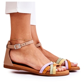 Sandalias de mujer de moda Maciejka L4953-04 Multicolor beige