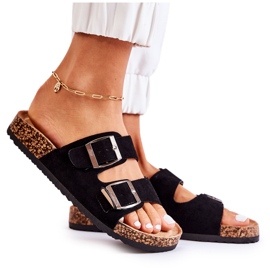FB1 Pantuflas Slip-On Mujer Negras Misandei negro