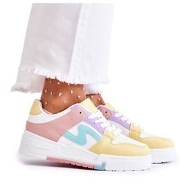 PS1 Deportivas mujer Francis blancas y amarillas blanco multicolor