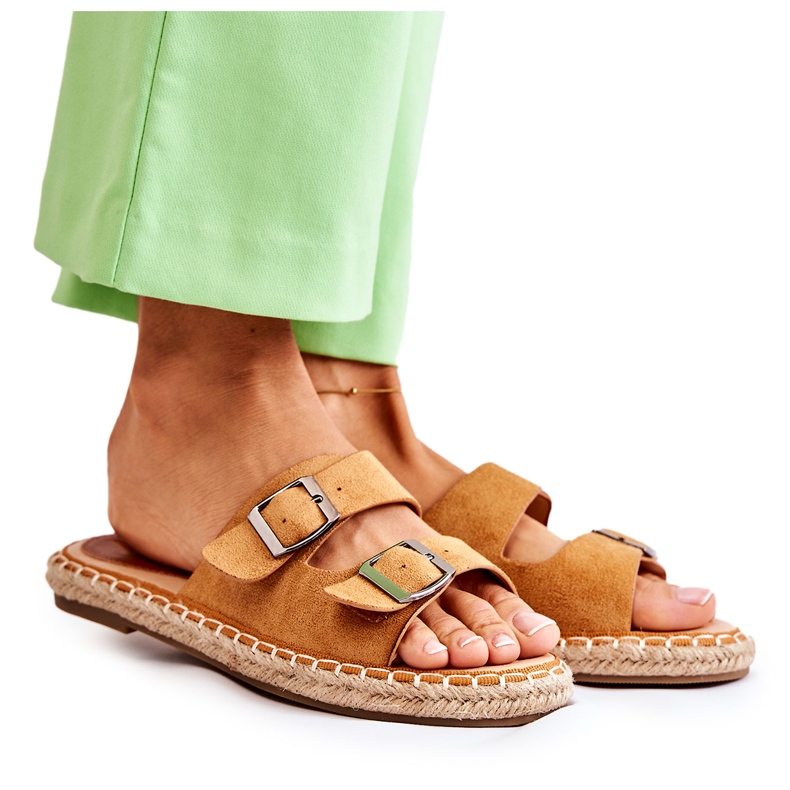 PG1 Pantuflas Clásicas Mujer Ante Camel Casilda marrón