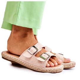 Pantuflas Clásicas Mujer Ante Beige Casilda