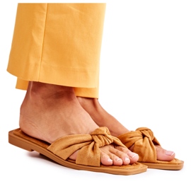 PG1 Pantuflas de ante a la moda para mujer Camel Lorrie marrón amarillo