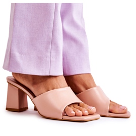 PG1 Babuchas Clásicas Piel Tacón Alto Nude Talena rosado