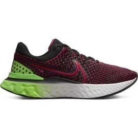Nike React Infinity Run Flyknit 3 M DH5392-003 zapatillas de running negro rosado verde