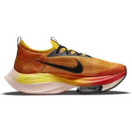 Nike Air Zoom Alphafly Next% Flyknit M DO2407-728 zapatillas de running negro naranja amarillo