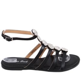 Sandalias gladiadoras de mujer Logan Black negro