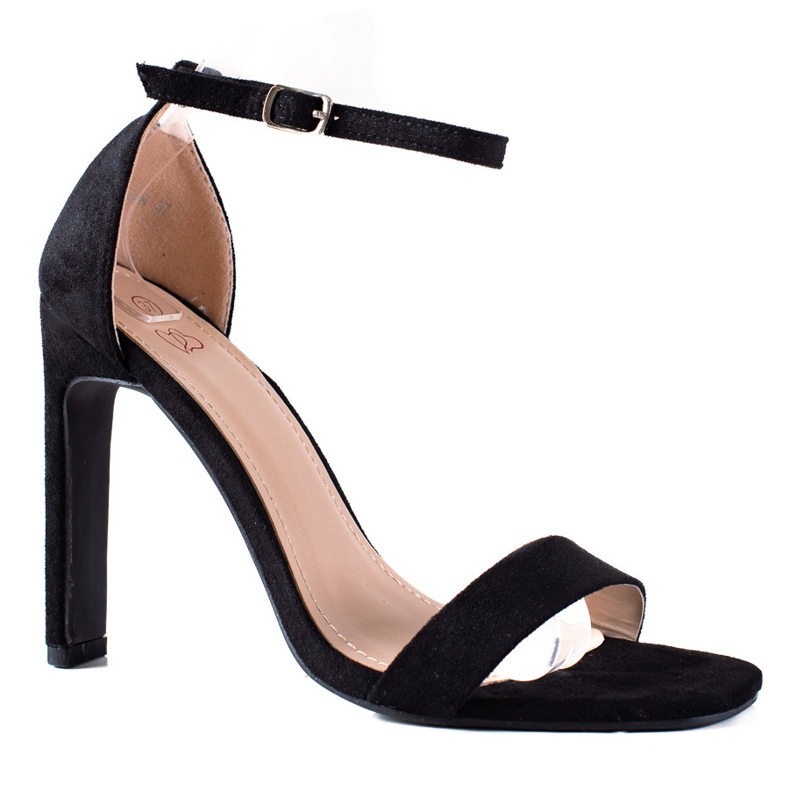 SHELOVET Sandalias elegantes en una barra negro
