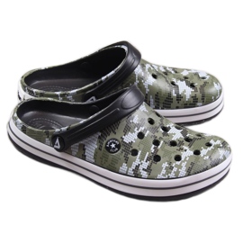 Pantuflas de hombre American Club camuflaje negro verde