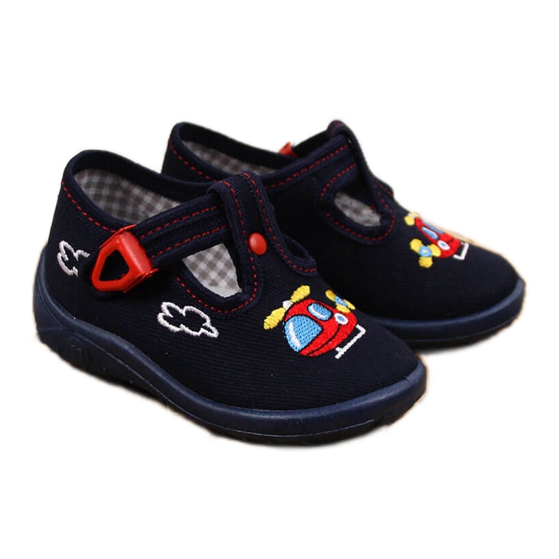 Zapatillas de estar por casa de niño para guardería azul marino Nazo