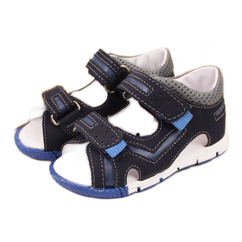 Sandalias niño con velcro azul marino Kornecki 6696