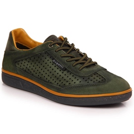Zapatos verdes de piel calada para hombre Bugatti JJ153022