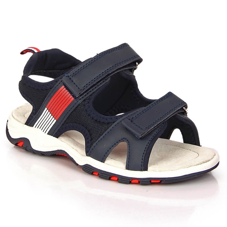 American Club sandalias azul marino con velcros para niño