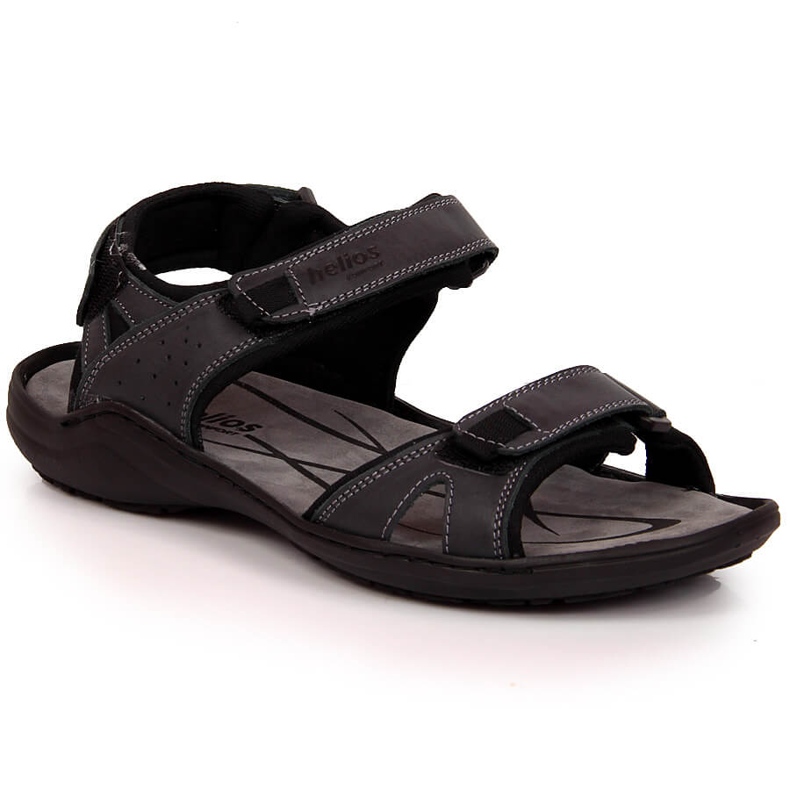 Sandalias hombre piel con velcro grafito Helios 854 multicolor Sandalias hombre piel con velcro grafito Helios 854 multicolor