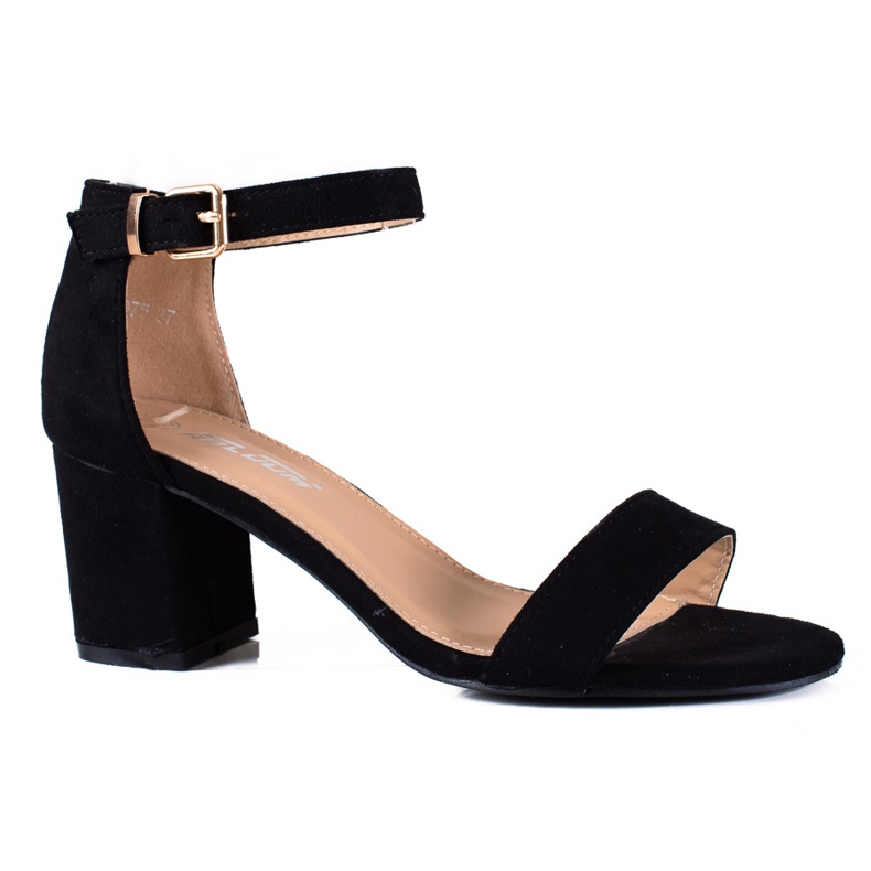 SHELOVET Sandalias de mujer negras negro