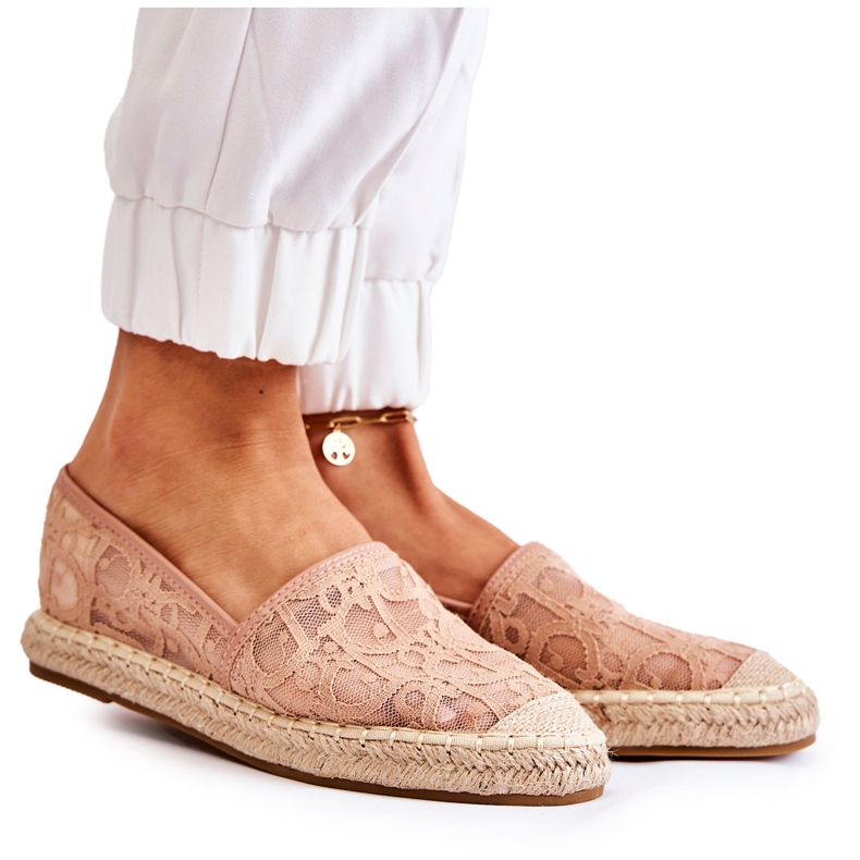 S.Barski Alpargatas Clásicas de Mujer Caladas Catris Nude beige