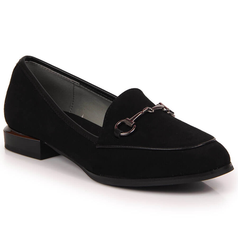 Zapatos mocasines de mujer con adorno Jezzi negro