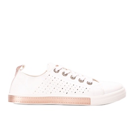 Deportivas de mujer Impi en blanco y rosa rosado dorado