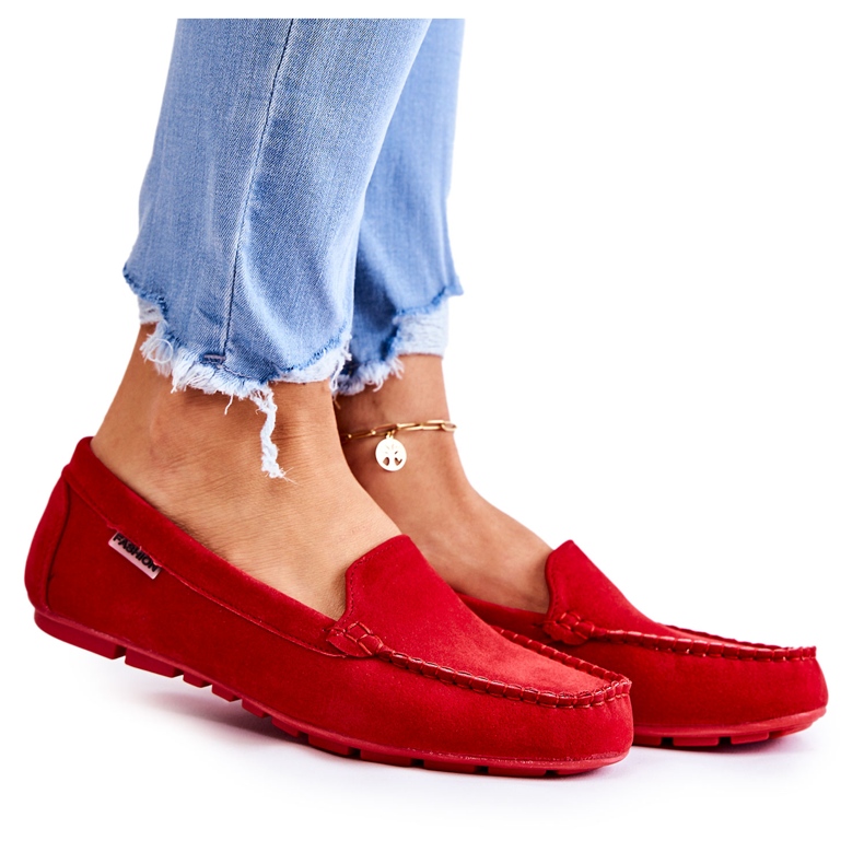 PH1 Mocasines Mujer Ante Millare Rojo