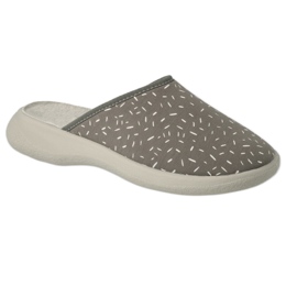 Pantuflas de mujer befado 019D128, gris con lunares