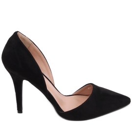 Bombas en un tacón de aguja Carrie Black negro