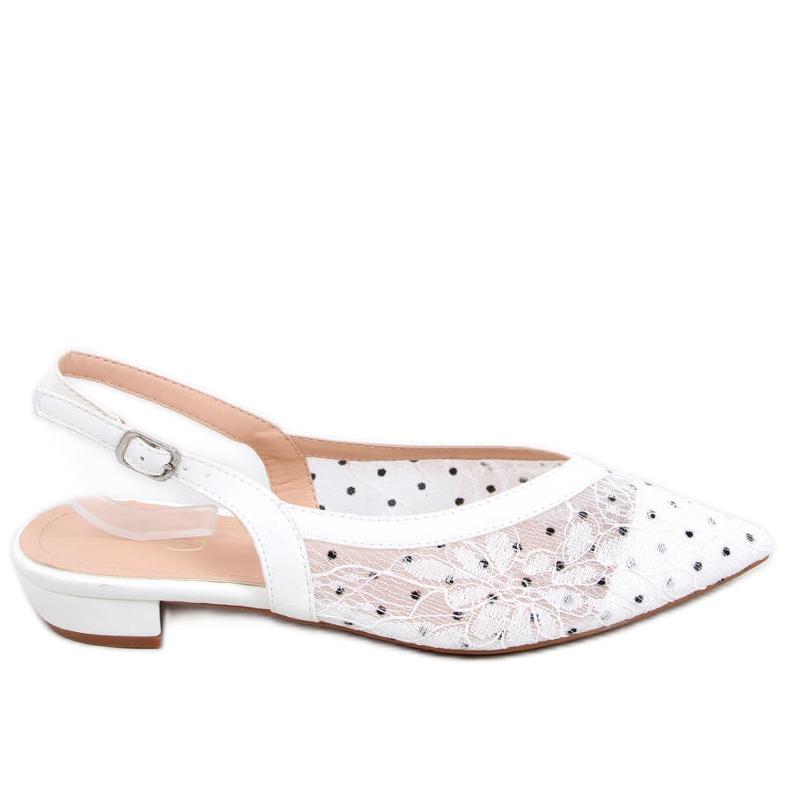 Bailarinas encaje sin tacón Margo Blanco Bailarinas encaje sin tacón Margo Blanco