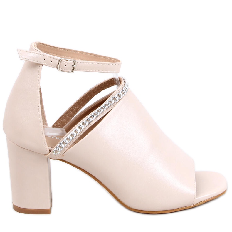 Sandalias tacón Mary Beige