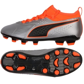 Botas de fútbol Puma Uno 3 Lth Hg M 104746 01 plata plata