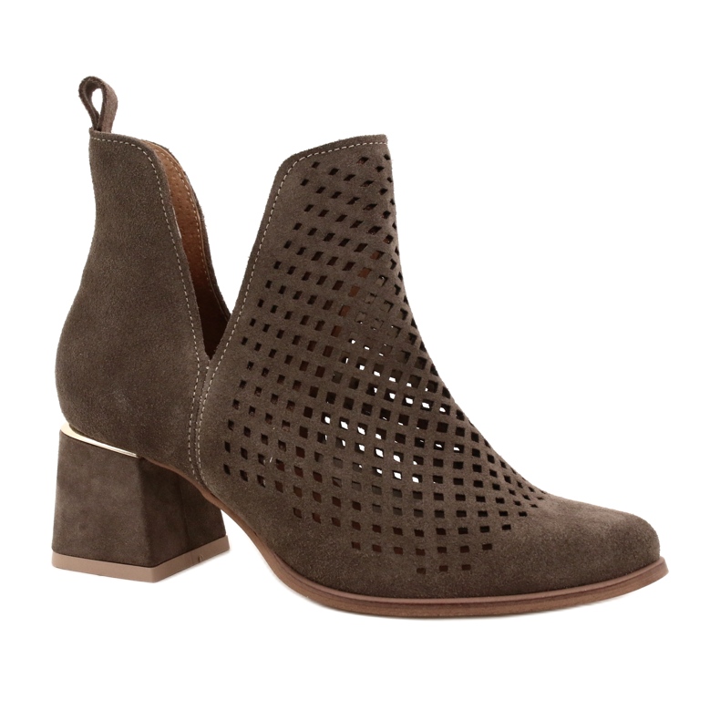 Botas Ante Calado Lewski Shoes 3165 earth velour marrón