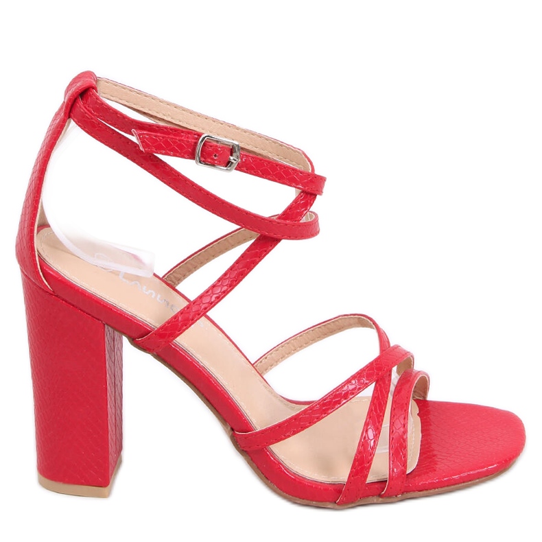 Sandalias rojas con tacón Judith rojo