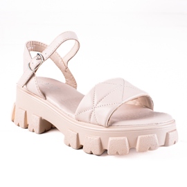 SHELOVET Sandalias de moda beige