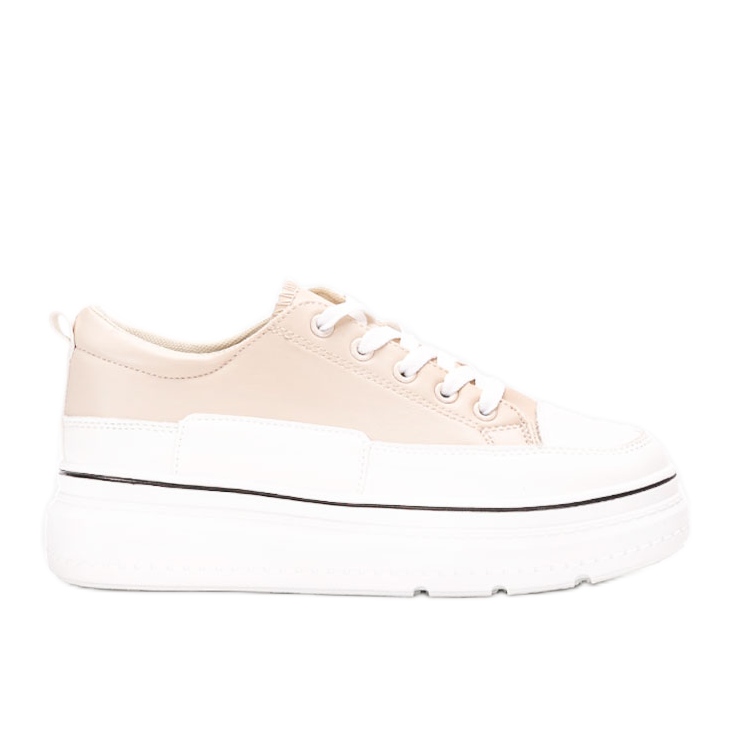 Zapatillas beige en la plataforma Anastaz blanco