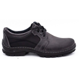 Polbut Zapato piel hombre gris K19 negro