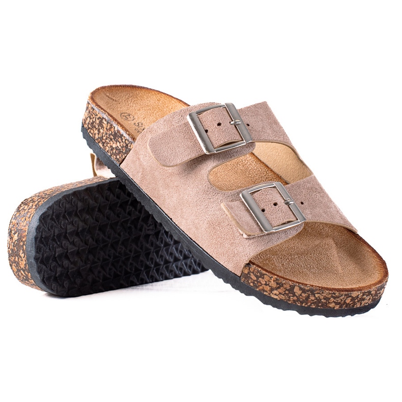 SHELOVET Pantuflas Mujer Cómodas beige SHELOVET Pantuflas Mujer Cómodas beige