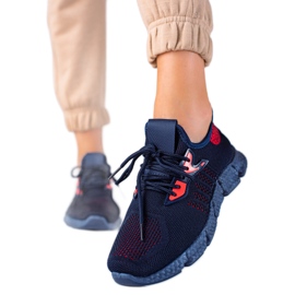SHELOVET Zapatos deportivos ligeros rojo azul marino
