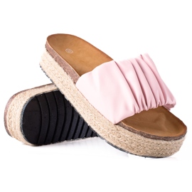 SHELOVET Alpargatas zapatillas mujer rosado