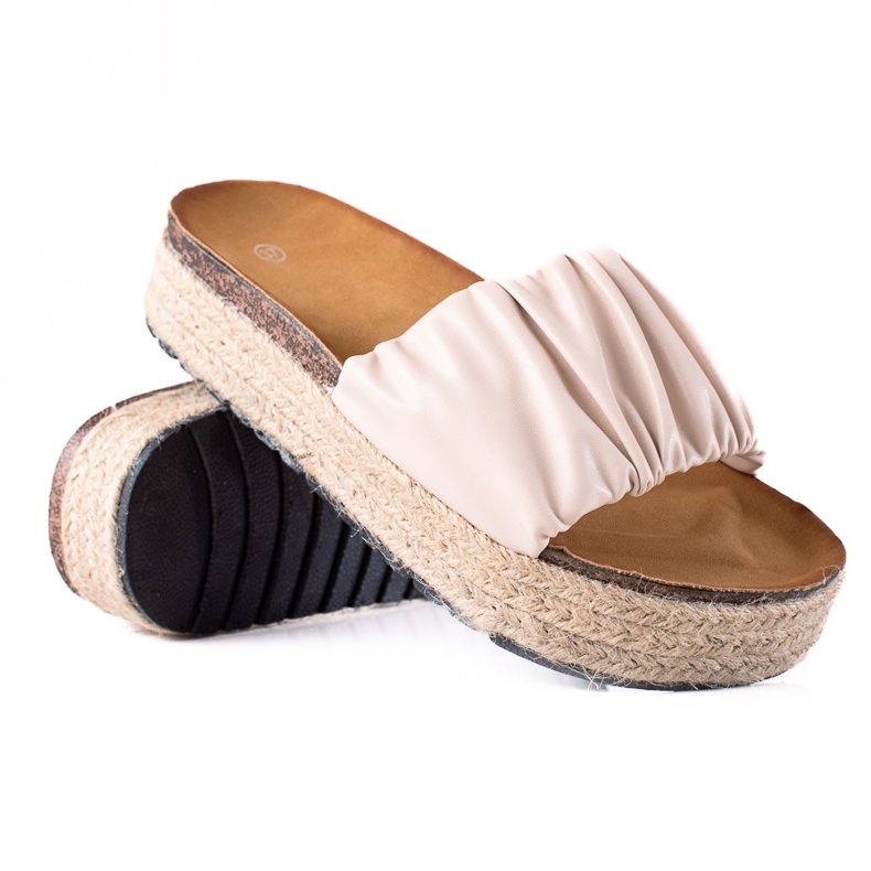 SHELOVET Alpargatas de mujer beige