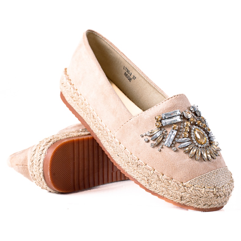 SHELOVET Alpargatas Con Cristales beige