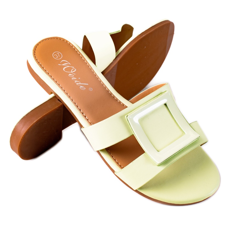 SHELOVET Zapatillas de mujer clásicas verde