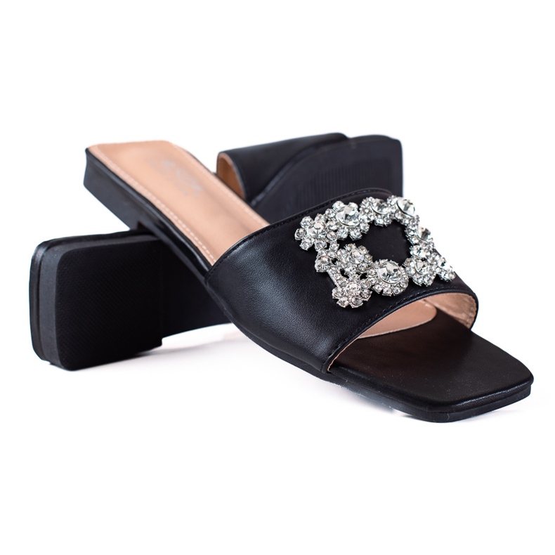 SHELOVET Pantuflas elegantes negro SHELOVET Pantuflas elegantes negro