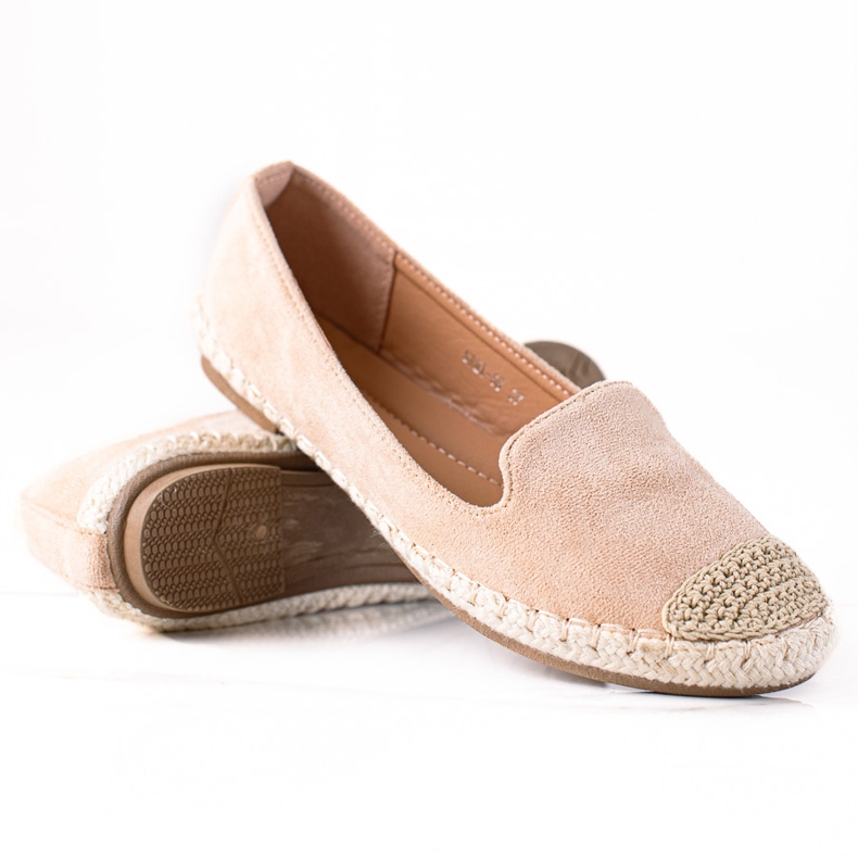 SHELOVET Alpargatas de ante beige